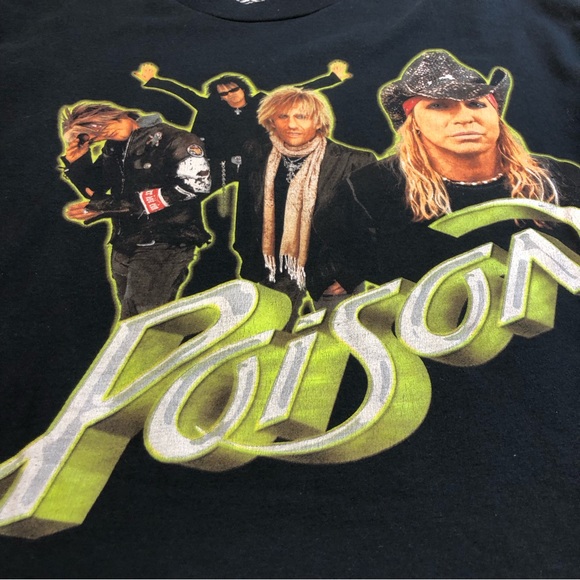 Poison 2007 Tour T-Shirt Double Sided XL Brett Michaels Band Tee - Picture 5 of 8